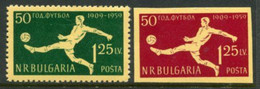 BULGARIA 1959 Football Anniversary MNH / **.  Michel 1135-36 - Nuovi