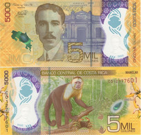 COSTA RICA        5000 Colones        P-New        L. 14.9.2018 (2020)        UNC - Costa Rica