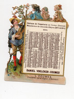 Le Crotoy (80 Somme)et Bayon (Meurthe Et Moselle) Calendrier 1890 Découpis Chromo : Chicorée Voelcker-Coumes (¨PPP28131) - Small : ...-1900