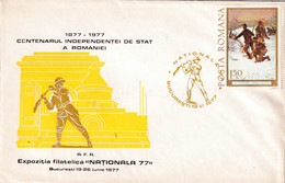 A2908-  Centenarul Independentei De Stat A Romaniei, Expozitia Filatelica '77, Bucuresti 1977 Romania - Brieven En Documenten