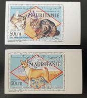 Mauritanie Mauretanien Mauritania 1991 ND IMPERF Mi. 999  - 1000 Animaux Domestiques Chien Chat Cat Dog Katze Kund - Cani