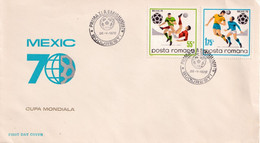 A2917 - Cupa Mondiala Mexic 1970 , Prima Zi De Emisiune Bucuresti 1970, Romania  FDC - FDC