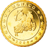 Monaco, 10 Euro Cent, Prince Rainier III, 2004, Paris, BE, FDC, Laiton, KM:170 - Monaco