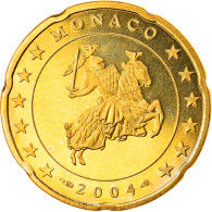 Monaco, 20 Euro Cent, Prince Rainier III, 2004, Paris, BE, FDC, Laiton, KM:171 - Monaco