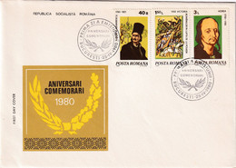 A2923-  Aniversari Si Comemorari Expozitia Filatelica Bucuresti 1980, Republica Socialista Romania 2 Covers FDC - FDC