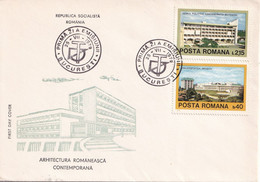 A2926- Arhitectura Romaneasca Contemporana, Prima Zi De Emisiune Bucuresti 1979 Republica Socialista Romania FDC - FDC