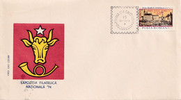 A2928- Expozitia Nationala Filatelica '74 , Ziua Marcii Postale, Bucuresti 1974 Republica Socialista Romania FDC - FDC