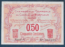 Chambres De Commerce CAEN Et HONFLEUR -  50 Centimes - Pirot N° 12 - Chambre De Commerce