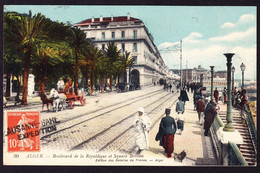 1918 Gelaufene AK Aus Alger Nach Montreux. Marke Gestempelt Lausanne-Gare, Expedition - Railway