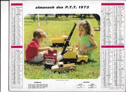 ALMANACH  PTT  1973  -  ANES  AU  PRE   Et  LES  NOUVEAUX  JOUETS - Formato Grande : 1961-70