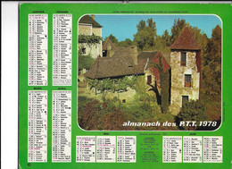 ALMANACH  PTT  1978  -  HABITAT  QUERCYNOIS - Tamaño Grande : 1961-70