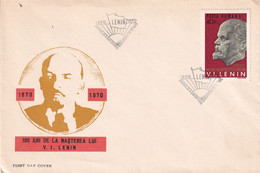 A2961 -  100 Years From The Birth Of Communist Leader Lenin, Socialist Communist Party Political 1970 URSS FDC - FDC