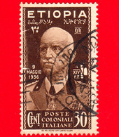 ITALIA - Usato - 1936 - Colonie - Etiopia - Effigie Di Vittorio Emanuele III - 30 C. - Ethiopie