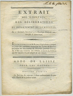 Extrait Des Registres Des Registres Des Délibérations Du Département De La Meurthe. Lunéville. Révolution. 1793. - Décrets & Lois