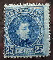 ESPANA ESPAGNE SPAIN 1901 Alfonso XIII Yvert No 218, 25 C Bleu,  Neuf ** MNH TB - Nuevos