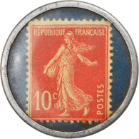 Monnaie, France, Chicorée Pasteur, 10 Centimes, Timbre-Monnaie, TTB+, Aluminium - Monétaires / De Nécessité
