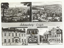 Germany, Schneeberg, Multi View With Coat Of Arms,1974. - Schneeberg