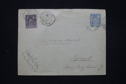 FRANCE - Entier Postal Type Sage + Complément Sage De Nantes Pour L'Autriche En 1896 - L 94493 - Enveloppes Types Et TSC (avant 1995)