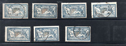 FRANCE N° 123 5F BLEU ET CHAMOIS TYPE MERSON VARIETES DE COULEURS - Gebruikt