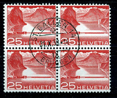 HELVETIA - Mi Nr 534 - Viererblock - "ST-GALLEN 14 - BRUGGEN" - Ronde Hoek/coin Arrondi - (ref. 3116) - Altri & Non Classificati