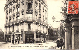 Cpa Bois Colombes  La Rue Des Aubépines Et Rue Henri Litolff - Autres & Non Classés