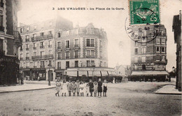 Cpa Bois Colombes La Place De La Gare. - Otros & Sin Clasificación