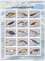X] Feuillet** Sheet ** Burundi Poissons Fishes 2009 - 2000-09: Ongebruikt
