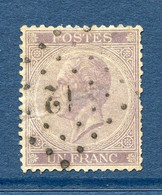⭐ Belgique - YT N° 21 - Oblitéré - 1865 / 1866 ⭐ - 1865-1866 Perfil Izquierdo