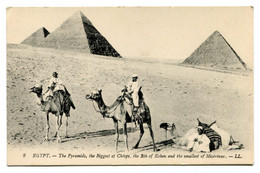 RC 20855 EGYPTE THE PYRAMIDES  WITH CAMELS CARTE POSTALE - POSTCARD - Pyramides