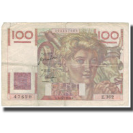 France, 100 Francs, Jeune Paysan, 1950, 1950-08-24, TB, Fayette:28.26, KM:128c - 100 F 1945-1954 ''Jeune Paysan''