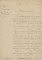 LETTRE DU MAIRE DE SOURCIEUX -RHONE -AU SENATEUR PREFET POUR DEMANDER UN AJUSTEMENT DE TRANSFERT DE BUDGET -ANNEE 1866 - Wetten & Decreten