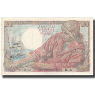 France, 20 Francs, Pêcheur, 1942, 1942-02-12, SUP, Fayette:13.1, KM:100a - 20 F 1942-1950 ''Pêcheur''