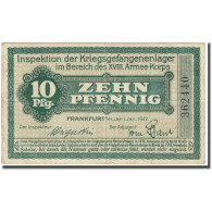 Billet, Allemagne, 10 Pfennig, 1917, 1917-01-01, Camp De Prisonniers, TB - Etappen-Inspektion