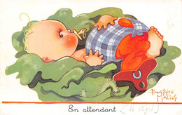 Illustrateur:  Mallet  .  En Attendant . Bébé Dans Un Chou (voir Scan) - Mallet, B.