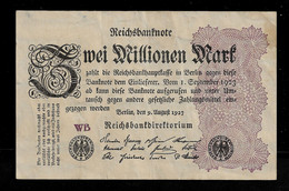 GERMANY BANKNOTE 2 Million Mark 1923 UNIFACE P#104 VF (NT#05) - Autres & Non Classés