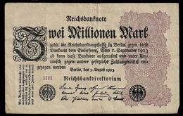 GERMANY BANKNOTE 2 Million Mark 1923 UNIFACE P#104 F (NT#05) - Otros & Sin Clasificación