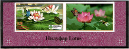 Tajikistan 2020 .  Lotus Flower International Year Of Plant Health .(Butterfly, Fleur Frog ). Imperf. 1v:6.20 + Label - Tayikistán