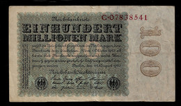 GERMANY BANKNOTE 100 Millionen Mark 1923 UNIFACE P#107 VF (NT#05) - Otros & Sin Clasificación