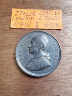 --PROMO 45€-- ITALIE ETAT DE L'EGLISE MEDAILLE ETAIN LEO XIII SIGNEE L.GIORGI F. --LIRE DESCRIPTIF-- - Royal/Of Nobility