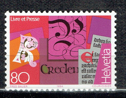 "Le Livre Et La Presse" : Typographie Et Compositions Typographiques Avec Texte En Français - Unused Stamps