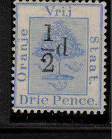 ORANGE FREE STATE 1896 1/2d On 3d "Type B" SG 70 HM #AQA1 - Orange Free State (1868-1909)