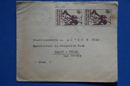 P14 AOF SENEGAL BELLE LETTRE 1943 DAKAR POUR ST FELIX FRANCE+ PAIRE DE T.P  + AFFRANCH. PLAISANT - Brieven En Documenten