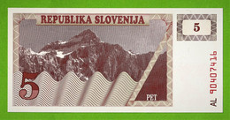 REPUBLIKA SLOVENIJA / SLOVENIE / PET TOLARJEV / 5 TOLARS - Slovénie