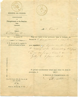 Lettre De Charleroi à Gilly 1869 Concernant Mr. Jacques Cornil Du Ministère Des Finances - Other & Unclassified