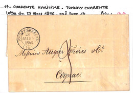 17 - Charente Maritime -(16)  - TONNAY- ( Voir Descriptif De La Vente Avec Photo Du Scan ) - 1801-1848: Precursori XIX