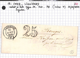 18 - CHER -(17)  - LIGNIERES- Cad Type 14 ( Voir Descriptif De La Vente Avec Photo Du Scan ) - 1801-1848: Voorlopers XIX