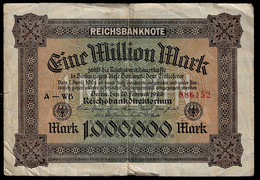 GERMANY BANKNOTE 1 Million Mark 1923 UNIFACE P#86a F/VF (NT#05) - Autres & Non Classés