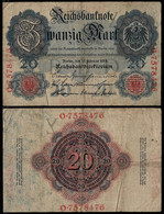 GERMANY BANKNOTE 20 MARK 1914 P-46b F (NT#05) - Other & Unclassified