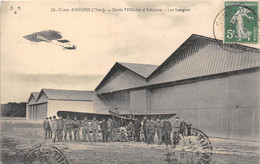 18-AVORD- CAMP- ECOLE MILITAIRE D'AVIATION , LES HANGARS - Avord
