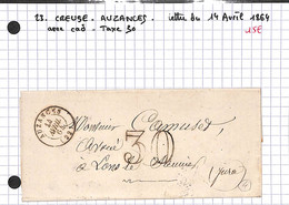 23 - Creuse -(22)  - AUZANCES -  (Voir Descriptif De La Vente Avec Photo Du Scan) - 1801-1848: Précurseurs XIX